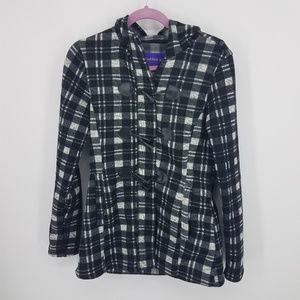 Madden Girl Plaid Toggle Coat